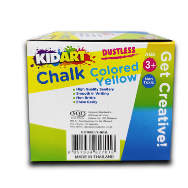 Yellow Dustless Chalk – CK100Y - Image 2
