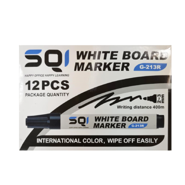 G-213R - WHITE BOARD MARKER Black/Red/Blue 12pcs. - Image 2