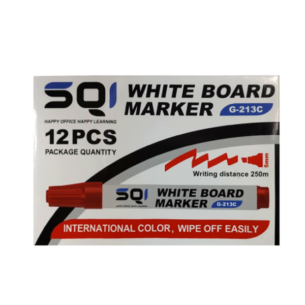 G-213R - WHITE BOARD MARKER Black/Red/Blue 12pcs. - Image 3