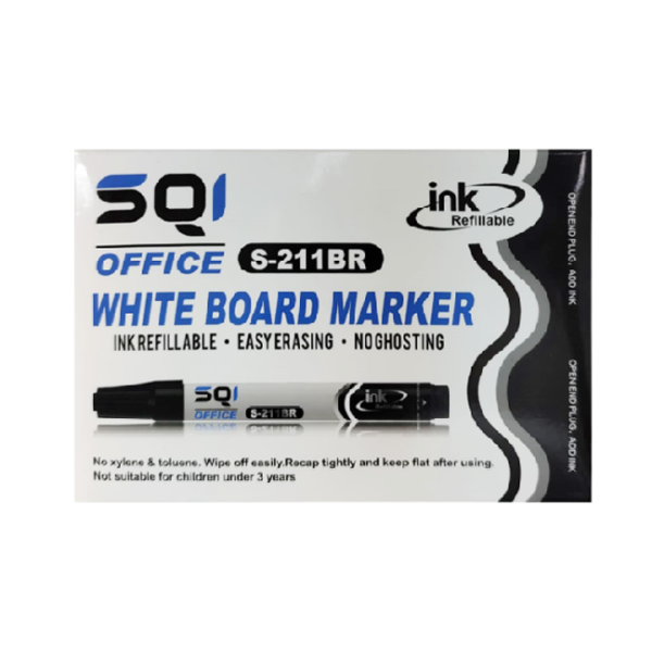 S-211BR - Refillable Whiteboard Marker Black color