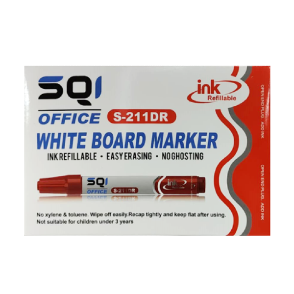 S-211DR - Refillable Whiteboard Marker Red color