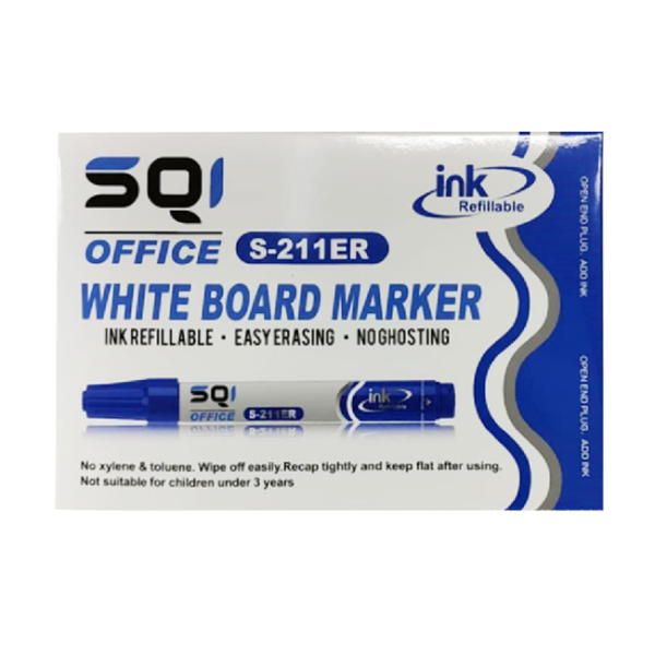 S-211ER - Refillable Whiteboard Marker Blue color